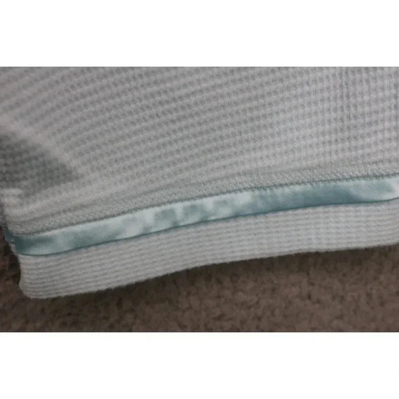 Coral Bay Women's Light Blue Robe-XL-Belted-Pockets-Satin Trim - Picture 8 of 10